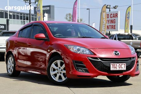 Red 2009 Mazda 3 Sedan Maxx Sport