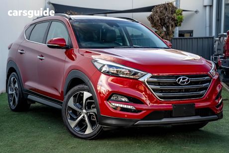 Red 2017 Hyundai Tucson SUV HIGHLANDER 4X4