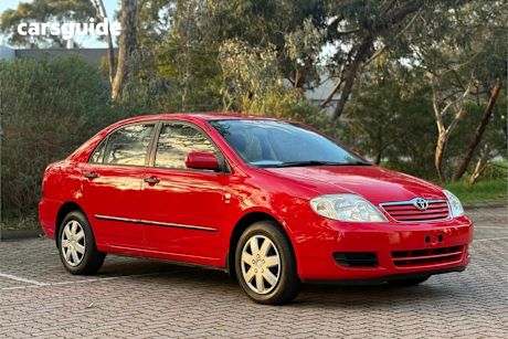 Red 2005 Toyota Corolla Sedan Ascent