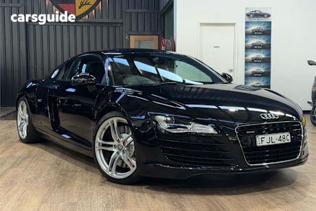 Black 2008 Audi R8 Coupe 4WD