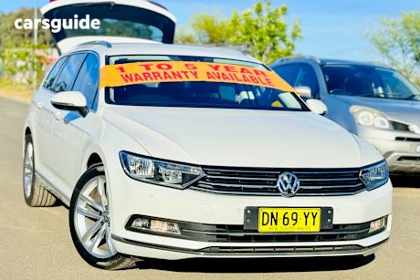 White 2016 Volkswagen Passat Wagon 140 Tdi Highline
