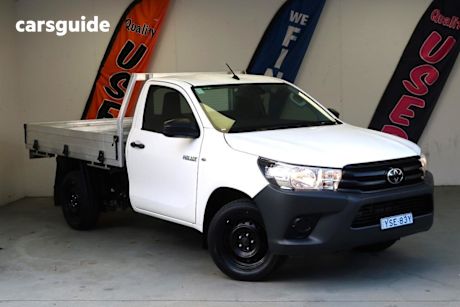 White 2019 Toyota Hilux Cab Chassis Workmate