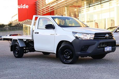 White 2020 Toyota Hilux Ute Tray WORKMATE R
