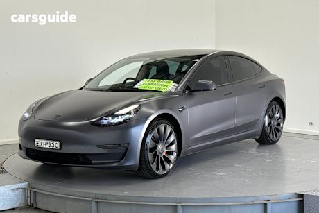 Grey 2022 Tesla Model 3 Sedan Performance