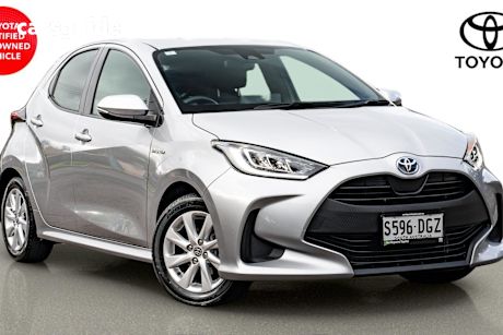 Silver 2022 Toyota Yaris Hatch SX HYBRID F