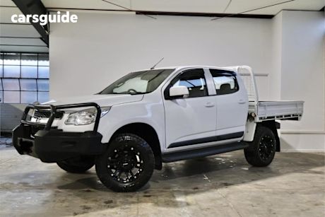 White 2014 Holden Colorado Crew Cab Chassis Lx (4X4)