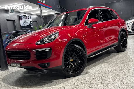 Red 2015 Porsche Cayenne SUV DIESEL 4X4