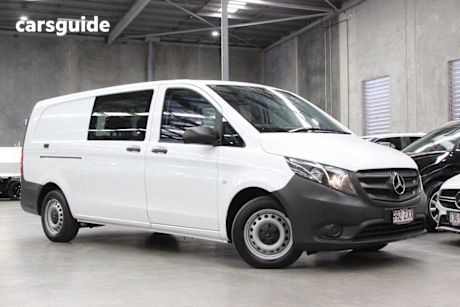 White 2020 Mercedes-Benz Vito Crew Cab Van 114 Cdi Lwb