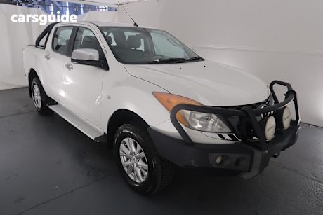 White 2013 Mazda BT-50 Ute Tray GT 4X4