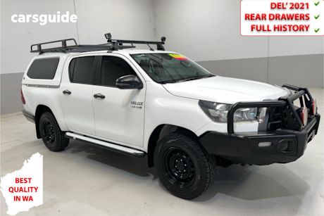 White 2020 Toyota Hilux Ute Tray SR 4X4