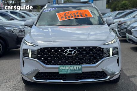 White 2021 Hyundai Santa FE Wagon Highlander Crdi (Awd)