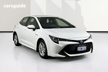 White 2022 Toyota Corolla Hatchback Ascent Sport Hybrid