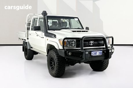White 2017 Toyota Landcruiser Double Cab Chassis Workmate (4X4)
