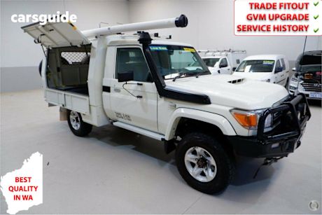 White 2021 Toyota Landcruiser Cab Chassis Gxl