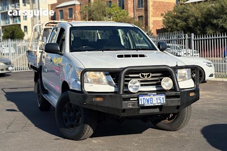 White 2012 Toyota Hilux Ute Tray SR 4X4