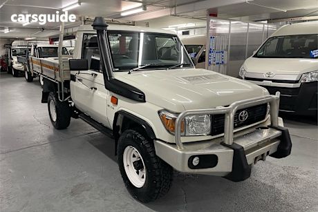 White 2018 Toyota Landcruiser Cab Chassis Workmate (4X4)