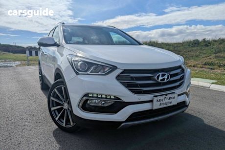 White 2015 Hyundai Santa FE Wagon Elite Crdi (4X4)
