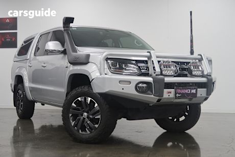 Silver 2020 Volkswagen Amarok Dual Cab Utility Tdi550 Highline Black 4Motion