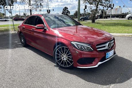 Red 2015 Mercedes-Benz C-CLASS Sedan C250 R