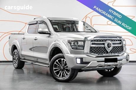 Silver 2024 GWM Cannon Alpha Ute Tray ULTRA HYBRID 4WD