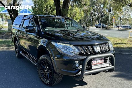 Black 2018 Mitsubishi Triton Dual Cab Utility Gls (4X4) Blackline