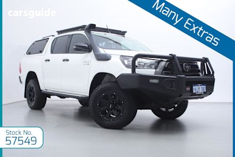 White 2021 Toyota Hilux Double Cab Chassis Sr (4X4)