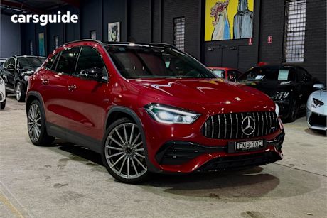 Red 2021 Mercedes-Benz GLA-Class SUV GLA35 AMG 4WD