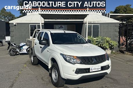 White 2018 Mitsubishi Triton Dual Cab Chassis Glx (4X4)