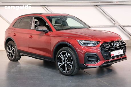 Red 2020 Audi Q5 SUV 45 TFSI 4X4
