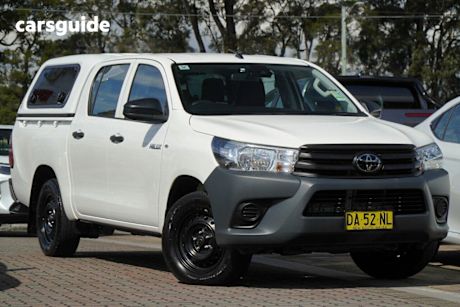 White 2021 Toyota Hilux Ute Tray WORKMATE R