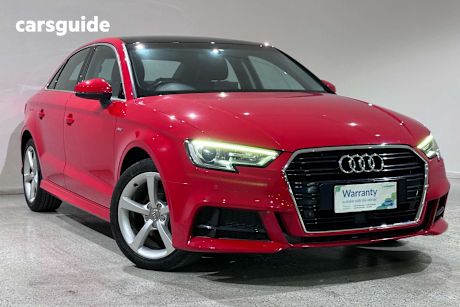 Red 2016 Audi A3 Sedan F