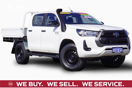 White 2020 Toyota Hilux Ute Tray SR 4X4