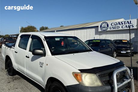 White 2006 Toyota Hilux Dual Cab Pick-up Workmate