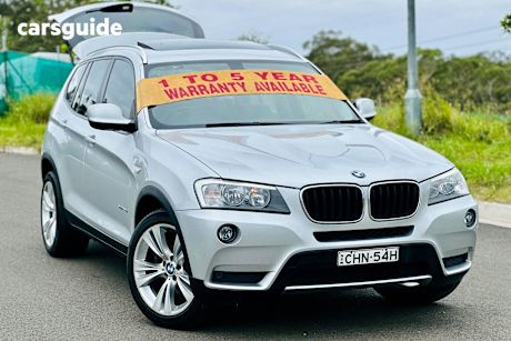 Silver 2012 BMW X3 Wagon Xdrive 20D