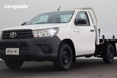 White 2019 Toyota Hilux Ute Tray WORKMATE R