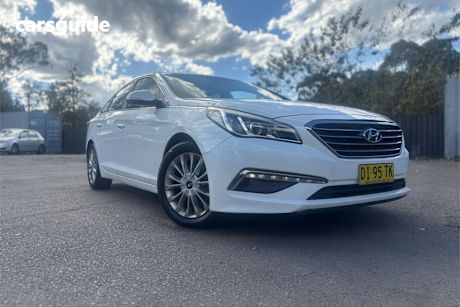 White 2015 Hyundai Sonata Sedan Active