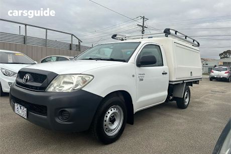 White 2010 Toyota Hilux Cab Chassis Workmate