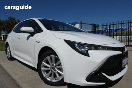 White 2023 Toyota Corolla Hatchback Ascent Sport Hybrid