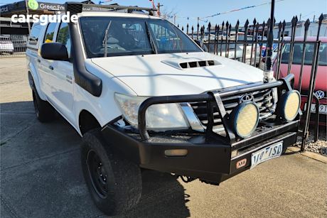 White 2012 Toyota Hilux Ute Tray SR 4X4