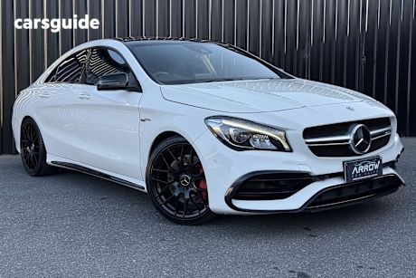 White 2017 Mercedes-Benz CLA-Class Coupe CLA45 AMG 4WD
