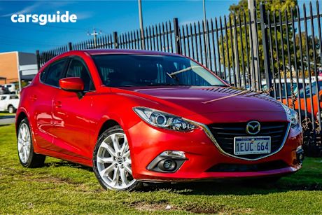 Red 2015 Mazda Mazda3 Hatch SP25 F