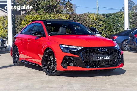 Red 2025 Audi RS3 Sedan 4WD