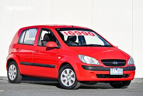 Red 2010 Hyundai Getz Hatch SX F