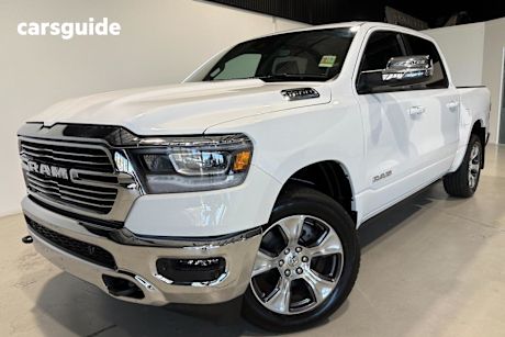 White 2024 Ram 1500 Crew Cab Utility Laramie (W/Sunroof) Mhev