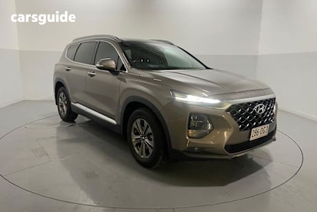 Brown 2019 Hyundai Santa FE Wagon Highlander Crdi Satin Awd