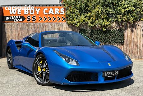 Blue 2016 Ferrari 488 Convertible R