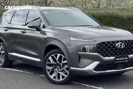 White 2021 Hyundai Santa FE SUV HIGHLANDER 4X4