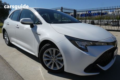 White 2023 Toyota Corolla Hatchback Ascent Sport Hybrid