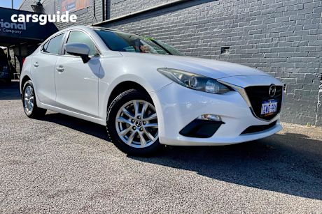 White 2015 Mazda 3 Sedan Maxx