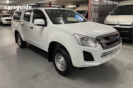 White 2019 Isuzu D-MAX Crew Cab Utility Sx (4X4)